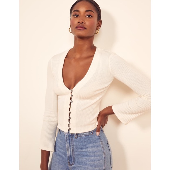 Reformation Tops - REFORMATION Gellar Top Ivory Size Medium